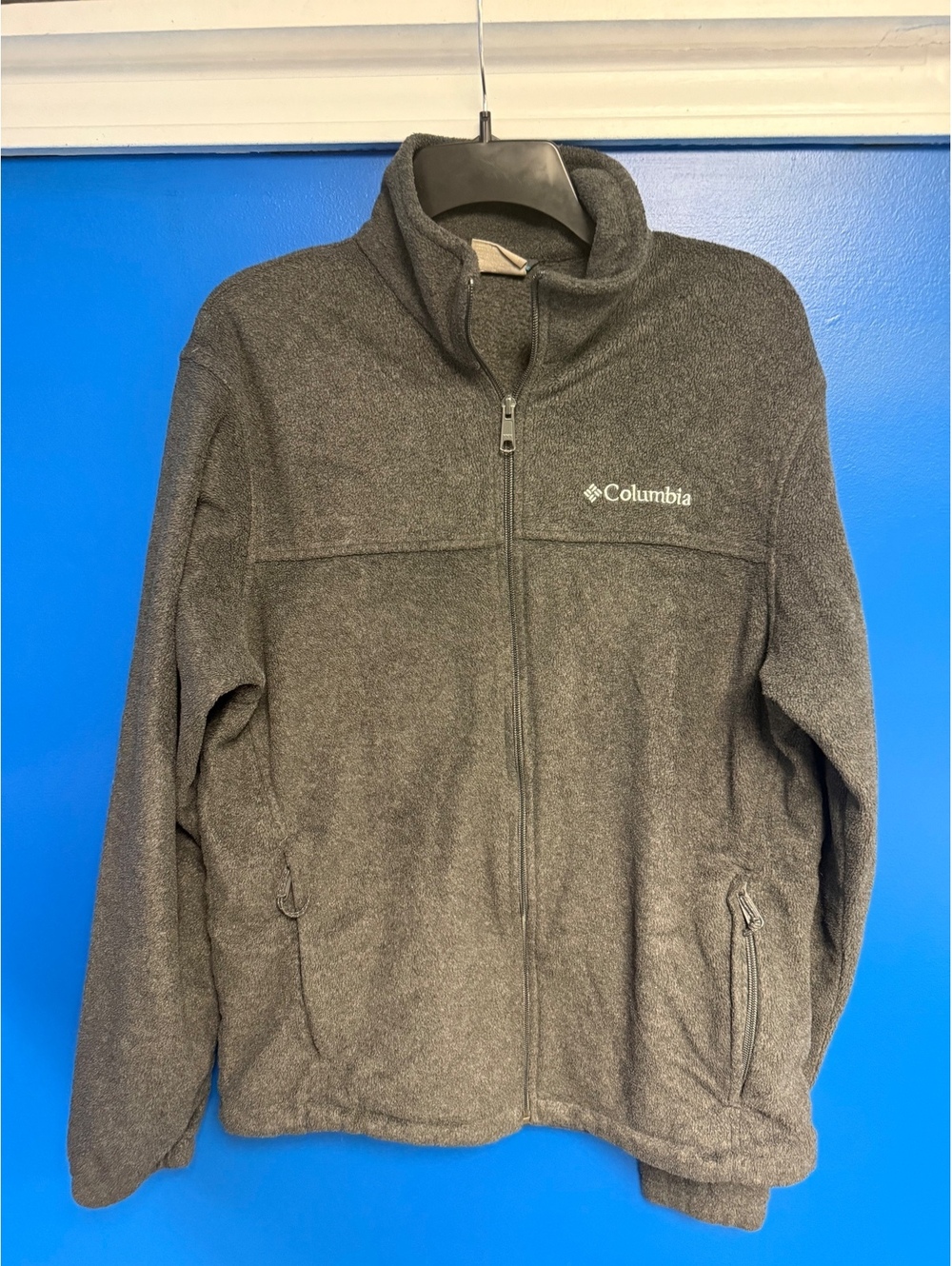Columbia Mens Medium Charcoal Grey Steens Mountain Full Zip Fleece Jacket